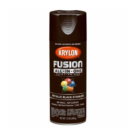 Krylon 12OZ BLK Met Paint K02790007